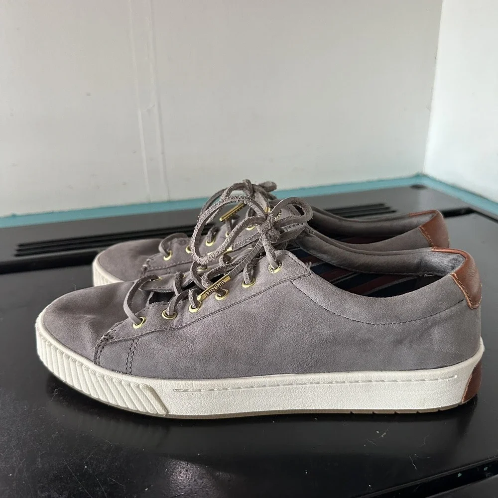 SPERRY‎ Boat Shoes Size 8.5 Women's Gray Suede Vulcanized Nautical Leisurewear